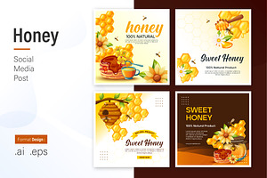 Honey Social Media Post Design