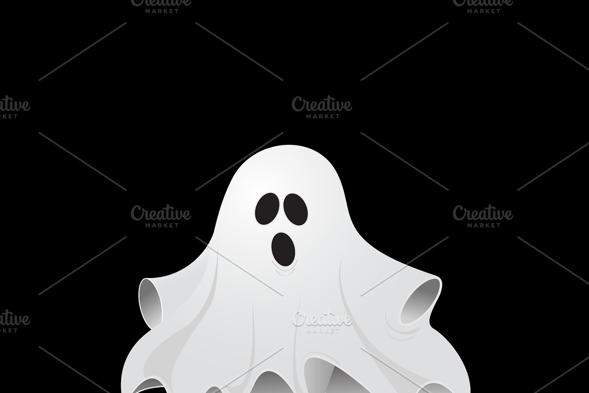 Halloween ghost, an Illustration by Traudl's shop
