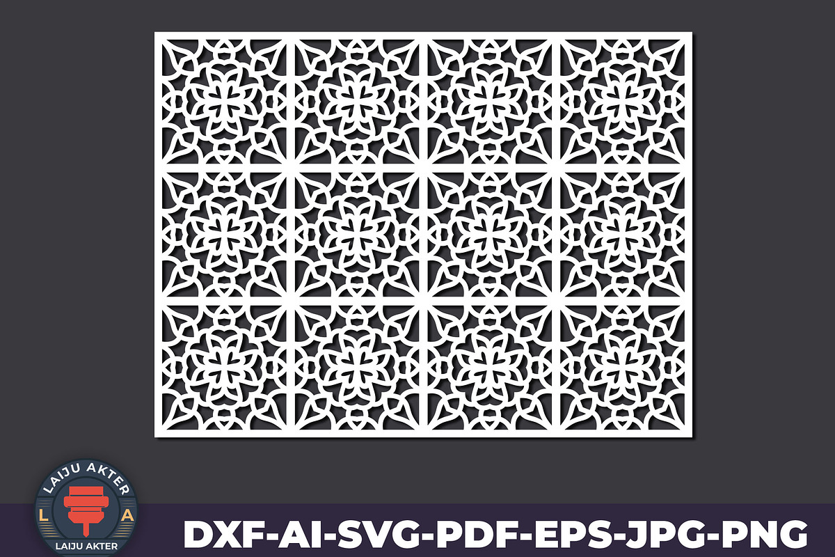 Ornament Laser Cut SVG Design, an Illustration by LaijuAkter (Photo 2 of 2)