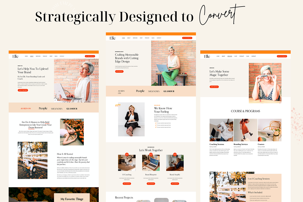 Squarespace 7.1 Template Elle, a Websites & App Template by thrivedigitally (Photo 4 of 8)