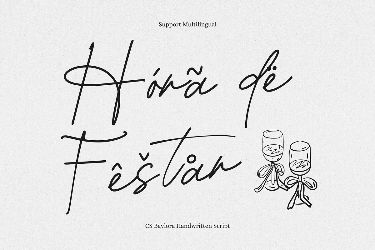 CS Baylora – Signature Script Font, a Script Font by Craft Supply Co. (Photo 6 of 8)