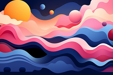 Modern, futuristic Abstract colorful, a Wallpaper Photo by Elena Vagengeim