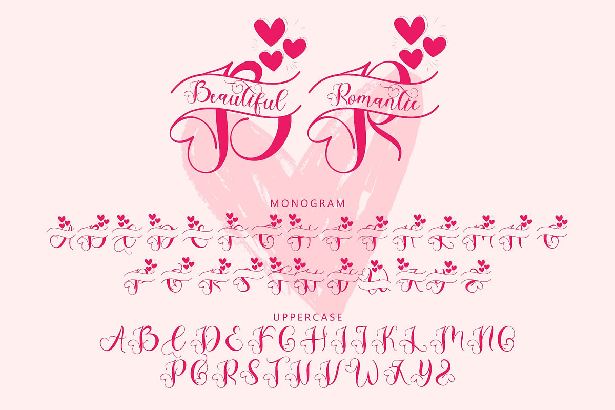 Beautiful Romantic Monogram, a Handwritten Font by Yoga Letter (Photo 5 of 7)