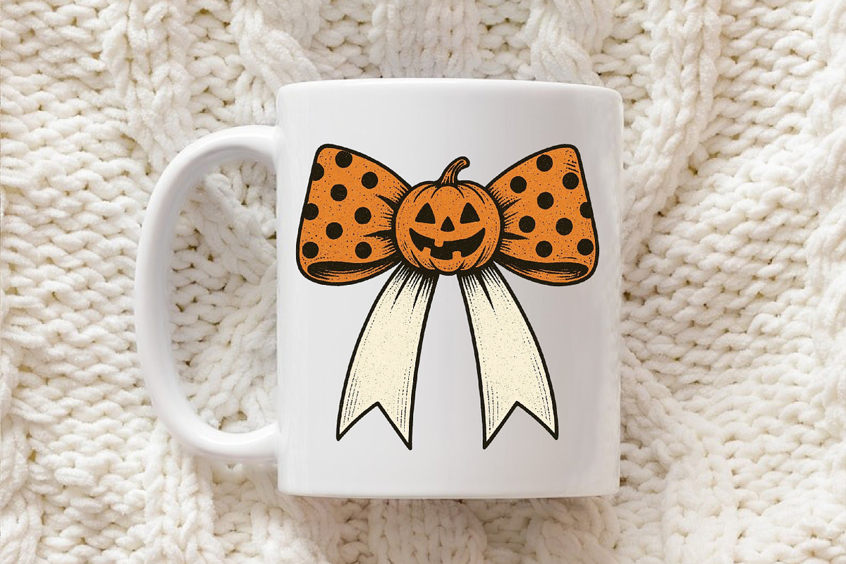 Halloween Bow PNG Pumpkin Ghost, an Illustration by Libby Wishes (Photo 5 of 6)