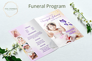 Purple and Gold Funeral Program, a Brochure Template by Feel Inspired Digitals (Thumbnail 1 of 8)