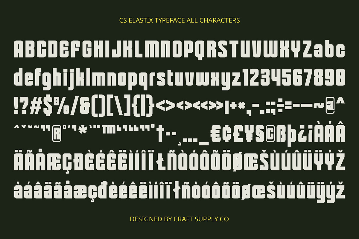 CS Elastix – Bold Font, a Sans Serif Font by Craft Supply Co. (Photo 8 of 8)