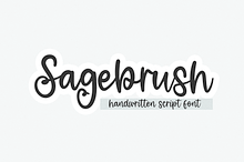 Sagebrush | Handwritten Script Font