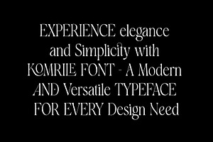 Komrile - Serif Font