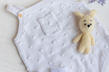 Set of white clothes and accessories for newborn baby., a Beauty & Fashion Photo by Olena Rudo