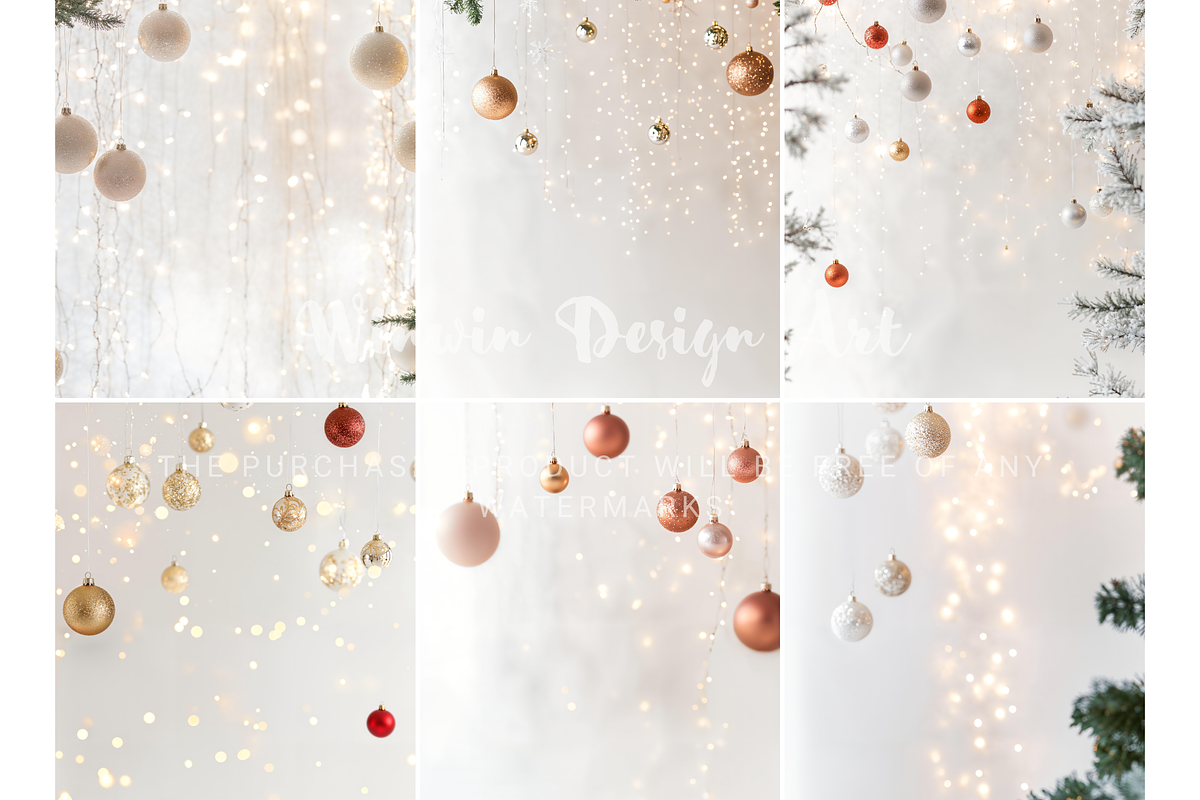 Hanging Christmas Ornaments Backdrop, a Background Photo by Winwin Design Art (Photo 4 of 7)