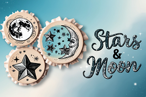 Stars & Moon Stamp Brushes