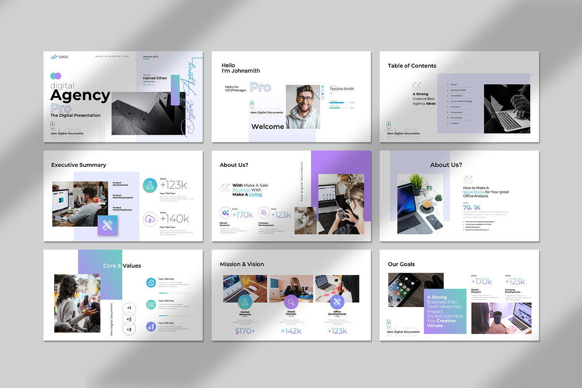 Digital Agency Pro Presentation, a Presentation Template by Creative-Work (Photo 5 of 9)