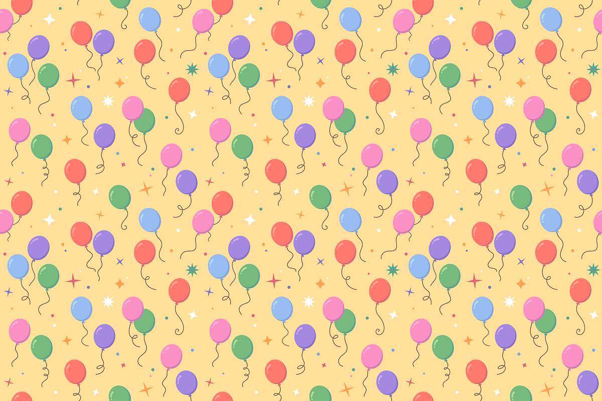Balloons pattern, background, an Object Illustration by Cmeree (Photo 2 of 3)