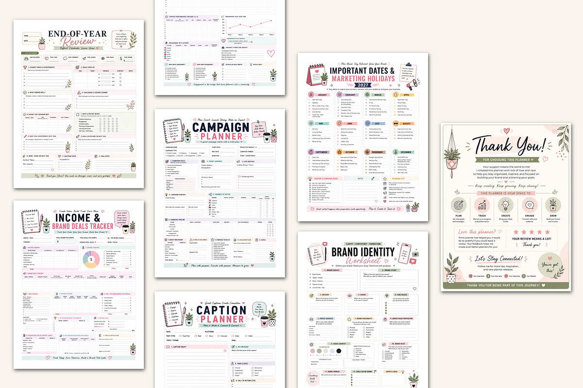 2027 Social Media Planner, a Stationery Template by Designmela01 (Photo 4 of 5)