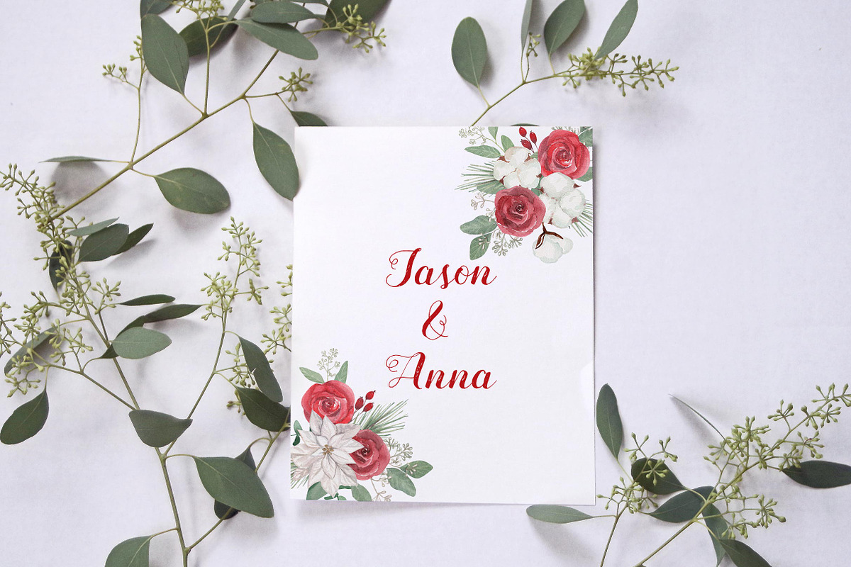 Scandinavian Winter Christmas Floral, a Decorative Illustration by Catch the Dream Art (Photo 5 of 17)