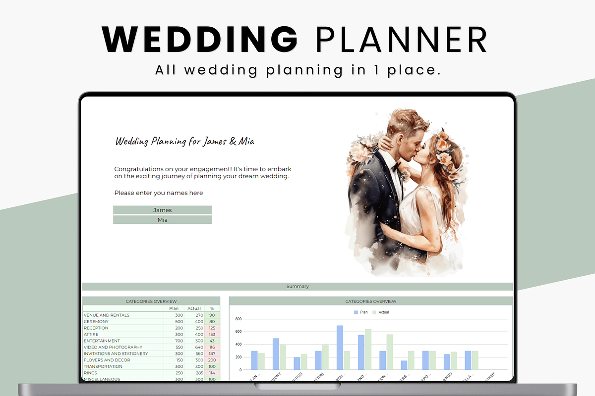 Wedding Planner Spreadsheet, a Templates & Theme by MondaySpark (Photo 1 of 7)
