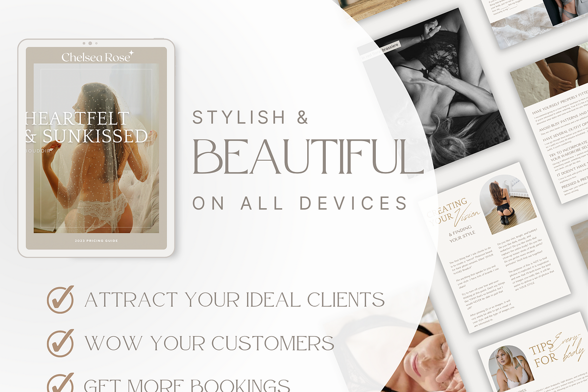 BOHO Boudoir Photography Guide Canva, a Magazine Template by Signature Edits (Photo 7 of 12)