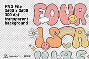 Four is a Vibe, Groovy 4th Birthday, an Object Graphic by Applied Arts (Thumbnail 4 of 4)