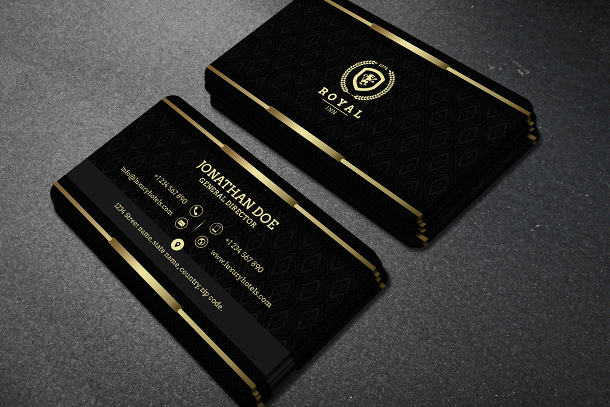 Gold and Black business card #40, a Business Card Template by GraphicsEgg (Photo 1 of 3)