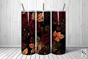 Gothic Fall Floral Seamless Pattern, a Pattern Graphic by Creative Store (Thumbnail 5 of 5)