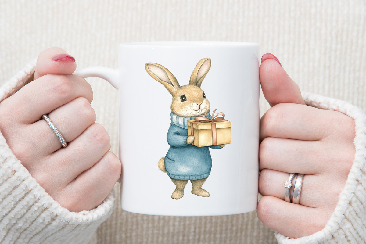 Cute Winter Bunnies Illustrations PN, an Illustration by Sublimation Artist (Photo 5 of 6)
