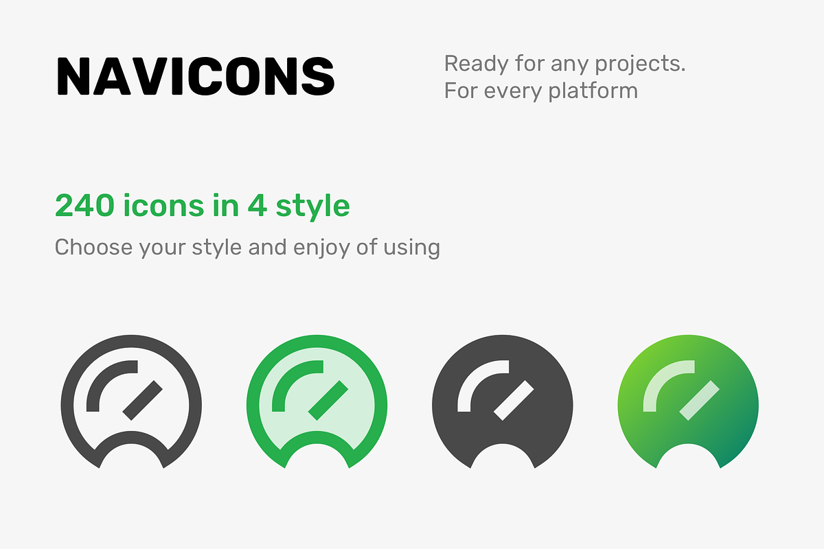 Navicons - icon set in 4 style, an Outline Icon by iconland (Photo 2 of 6)