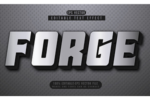 Forge Vector 3d Editable Text