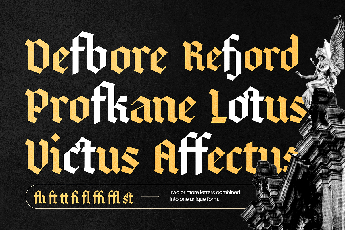 Quitestar – Modern Blackletter, a Blackletter Font by Typia Nesia (Photo 3 of 12)