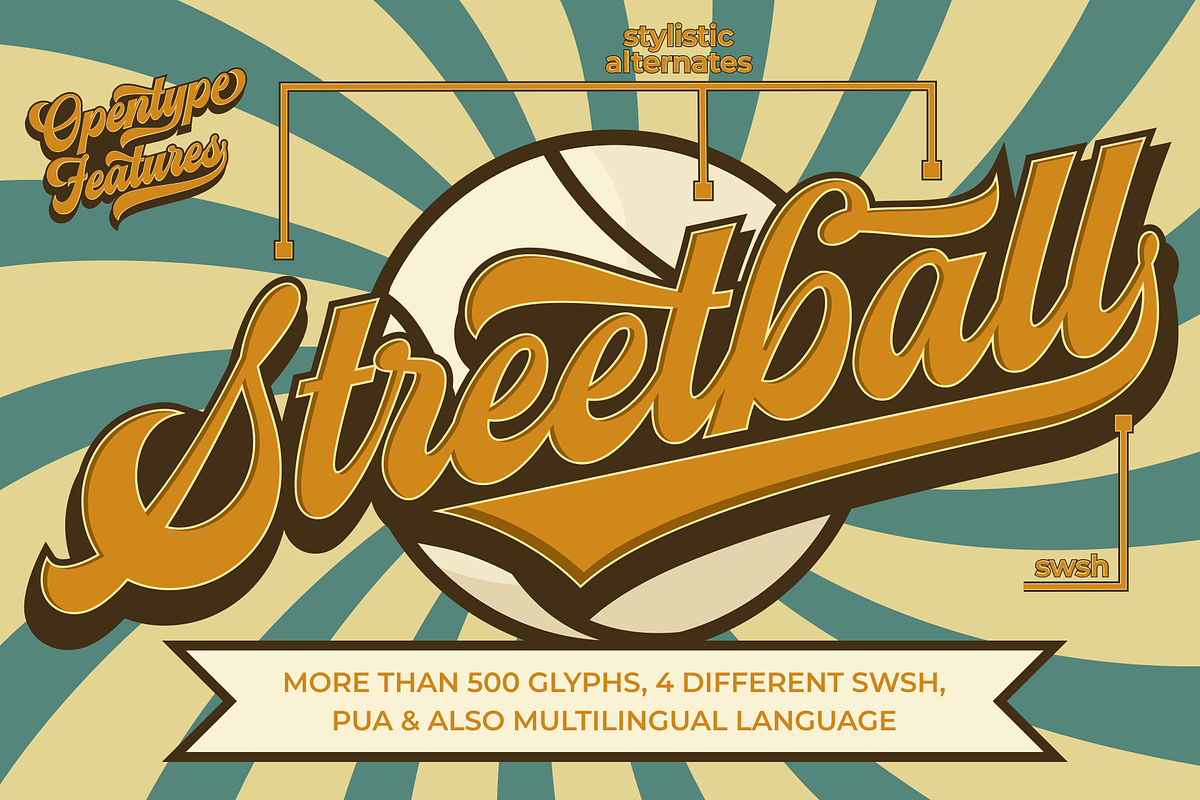 Streetball Vintage Font, a Script Font by RedyStudio (Photo 9 of 12)
