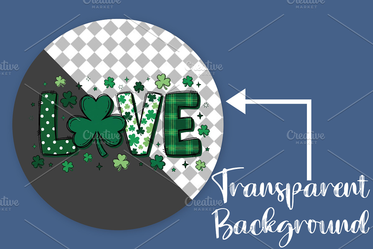 St. Patrick’s Day Shamrock Love PNG, an Illustration by Canvas Craft (Photo 2 of 4)