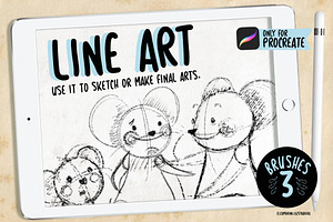 Line Art - Brushes for procreate
