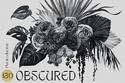 OBSCURED Black Floral collection, a Decorative Illustration by Anastezia Luneva (Thumbnail 1 of 8)