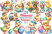 Vintage Easter Duck Sublimation PNG, an Illustration by DreamCafeArt (Thumbnail 1 of 5)
