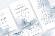Watercolor Dusty Blue Wedding Suite, an Invitation Template by Kolorata Art (Thumbnail 5 of 5)