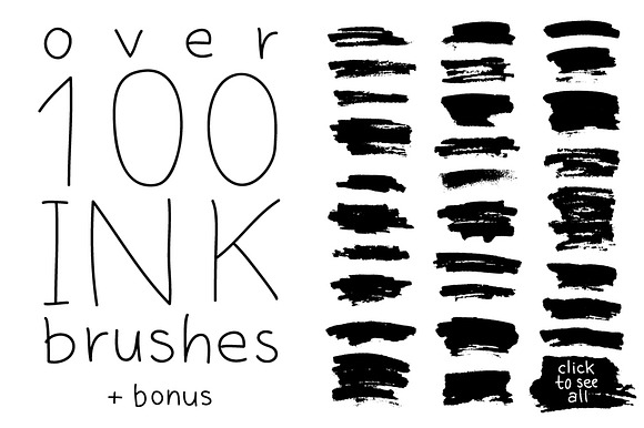 Big Set - Over 100 Ink Brushes preview 4