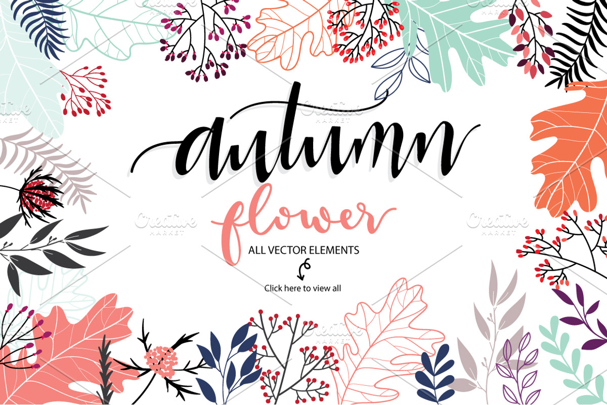 AUTUMN FLOWER III VECTOR FILE, a Decorative Illustration by MooBeer (Photo 1 of 6)