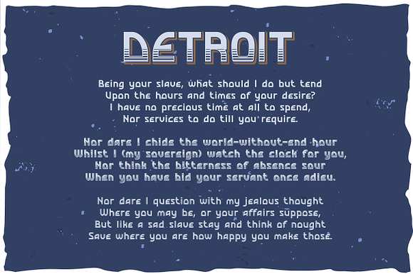 Detroit OTF vintage label font. preview 6