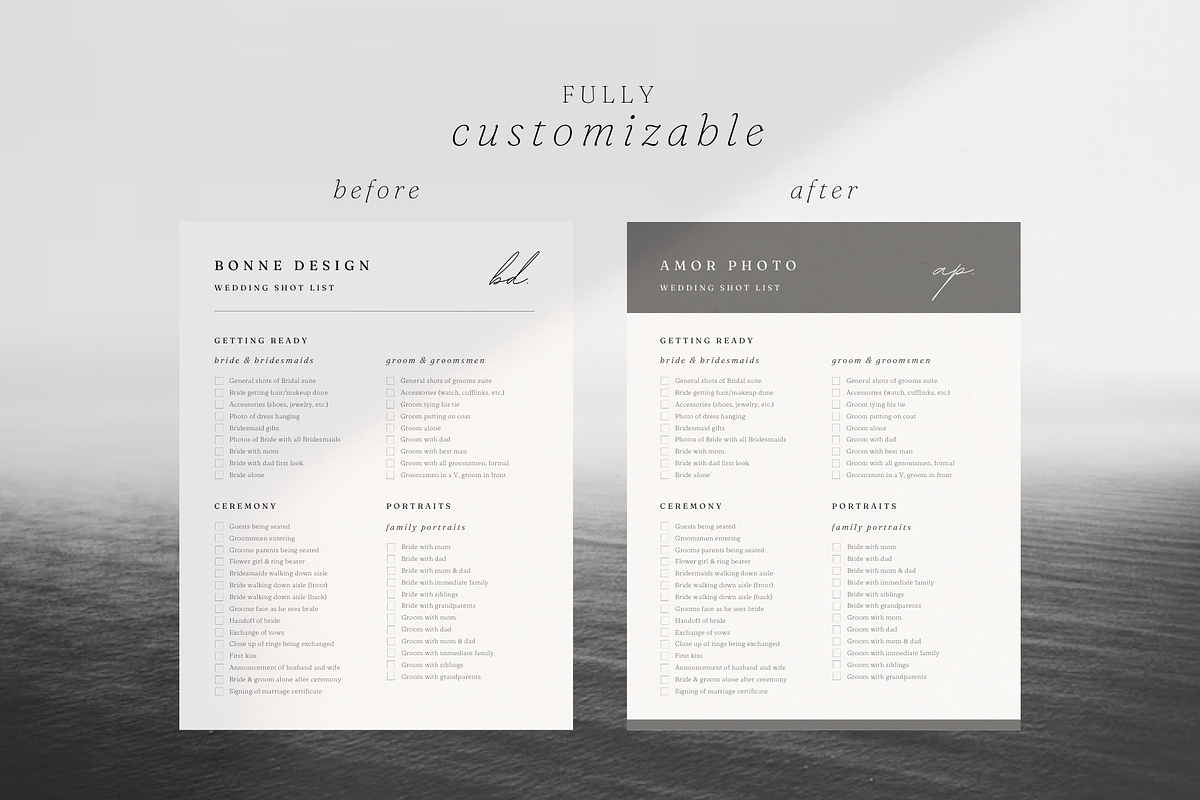 Photographer Shot List Canva, a Marketing Template by frommakertomaker (Photo 4 of 6)