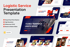 Logistic Shipping Google Slide, a Presentation Template by SquidPixey