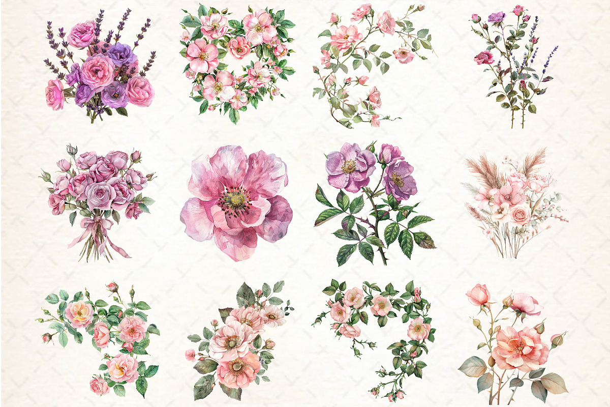 Summer Wild Rose Pink Florals, an Illustration by Libby Wishes (Photo 2 of 5)