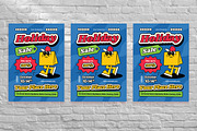 Blue Retro Holiday Sale Flyer Set, a Flyer Template by Aiyari Graphic (Thumbnail 3 of 3)