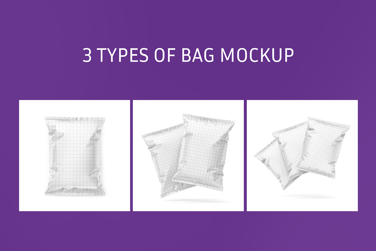 Snack bag mockup set, a Packaging Mockup by ShooShooShop (Photo 3 of 7)