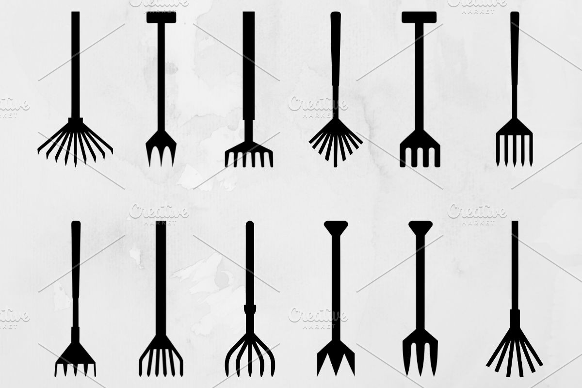 Rake Silhouette SVG, an Object Illustration by newminddesign (Photo 1 of 3)