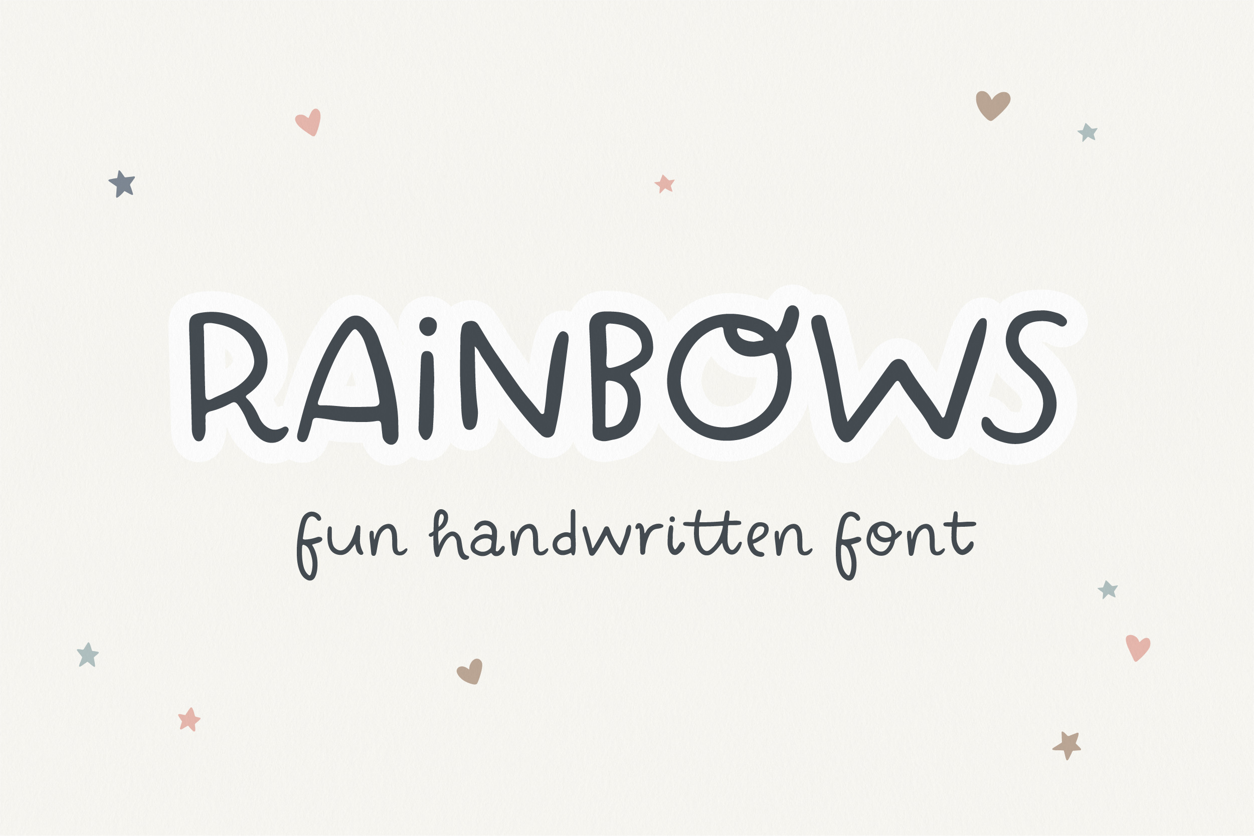 Rainbows | fun handwritten font, a Script Font by Point and Poem