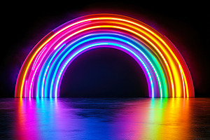 Neon Rainbow Arch, a Background Photo by Ales Munt