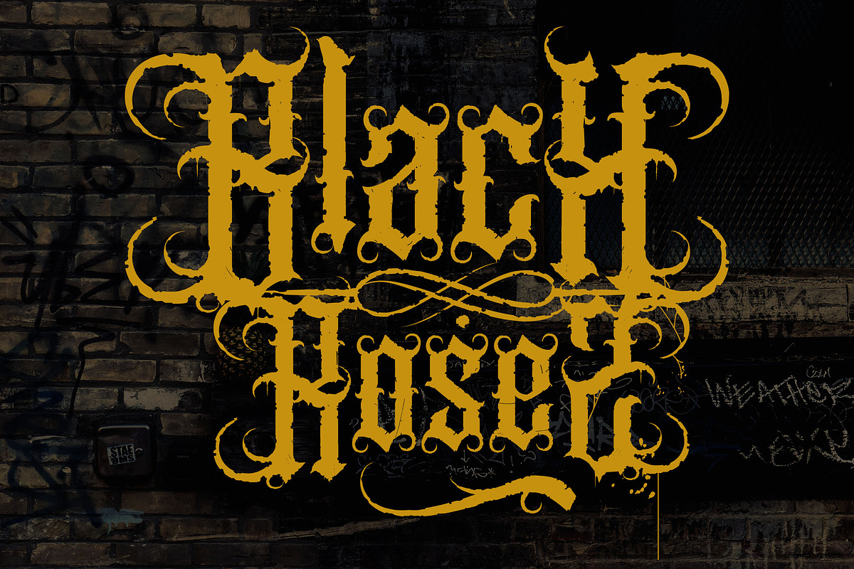 Earth Crisis | Blackmetal Font, a Blackletter Font by LetterStock (Photo 6 of 11)