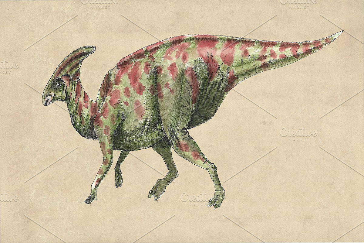 Dinosaurs Watercolor #1  Bundle, an Illustration by Doggy Days (Photo 5 of 14)
