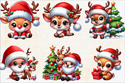 Baby Deer Christmas Sublimation Clip, an Illustration by SVGArt (Thumbnail 2 of 8)