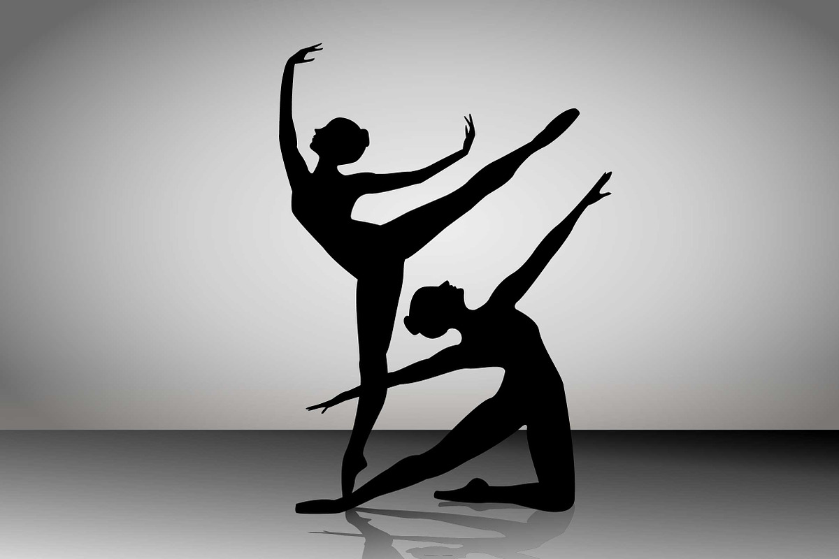 Silhouettes of a ballet dancer, an Illustration by naum_studio (Photo 1 of 2)