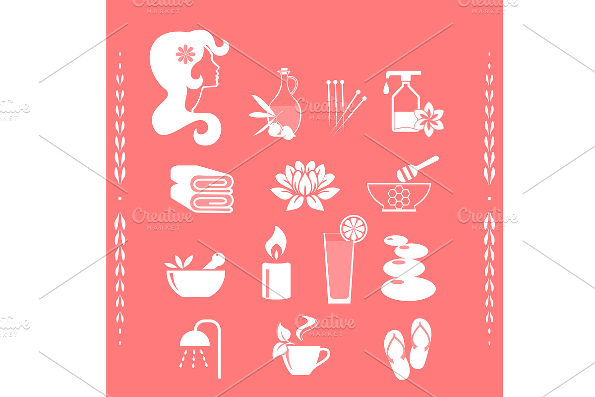 Set of spa icons, an Outline Icon by RODINA (Photo 1 of 3)
